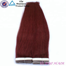 Venta caliente Alibaba grande Stock directo Factory pegamento azul cinta Remy cintas extensiones de cabello